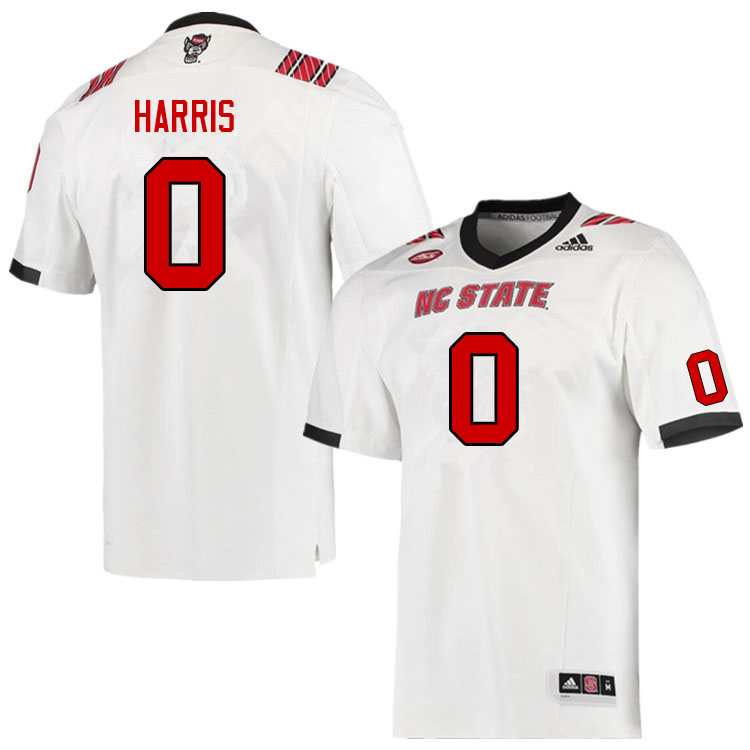 Men #0 Joshua Harris NC State Wolfpack College Football Jerseys Sale-White